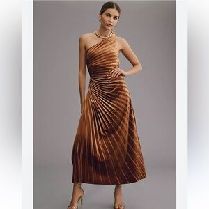 Delfi Collective | Dresses | Delfi One Shoulder Pleated Gown | Poshmark